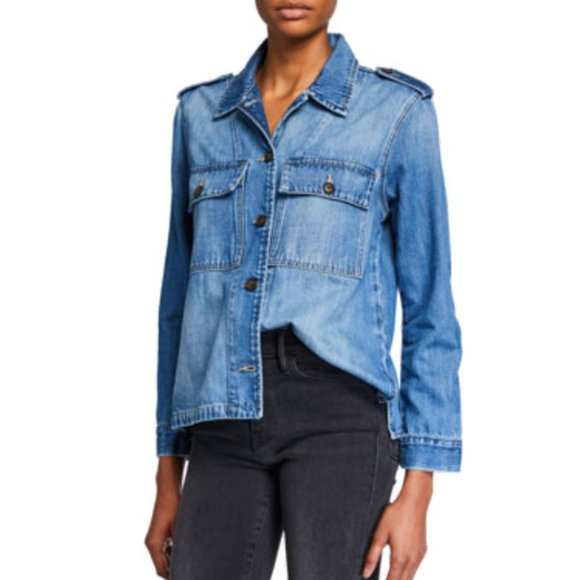 FRAME Service Denim Shirt Jacket - Picture 1 of 2